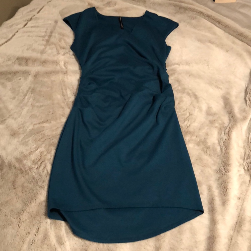 Beautiful Blue Asymmetric Hem Dress